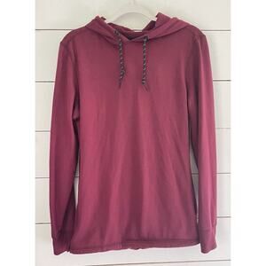 Jockey Men's Sportswear Lightweight Fleece Maroon Pullover Soft Hoodie Small